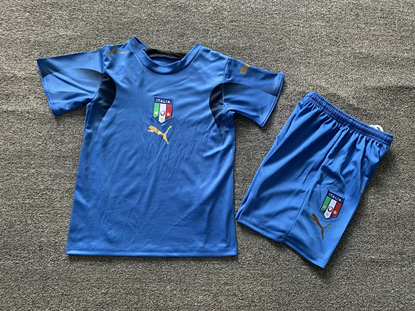 Kids-Italy 2006 World Cup Home Soccer Jersey